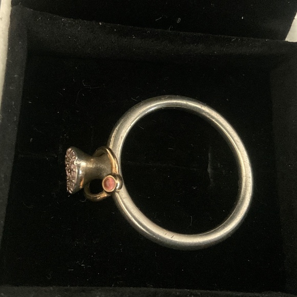Pandora engagement ring, 14k solid gold and silver - Picture 3 of 5